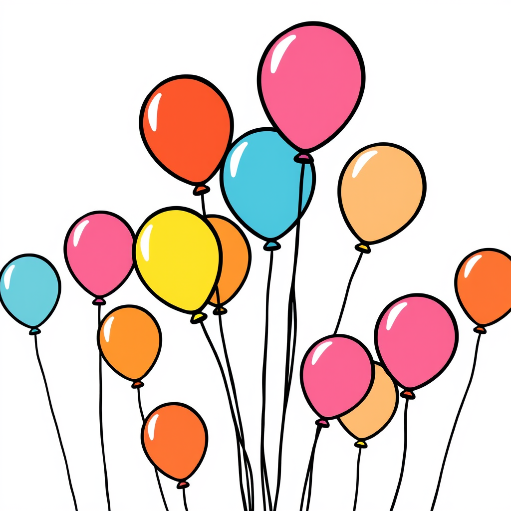 Balloons op een zonnige dag