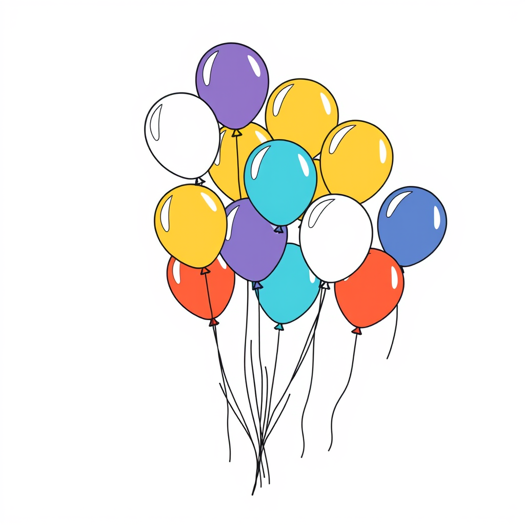 Ballonnen op wolken