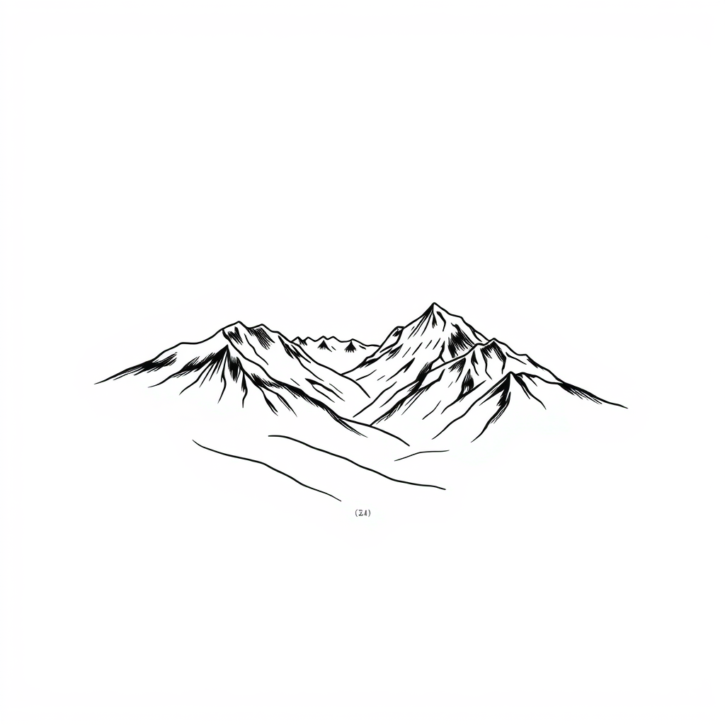 De Silhouetten van de Bergwereld