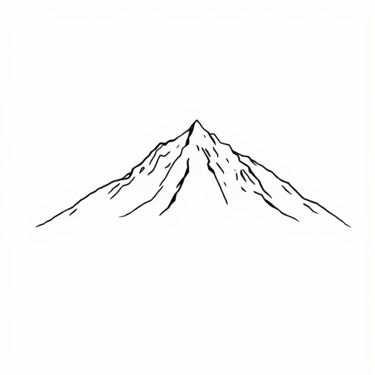 De silhouetten de bergwereld