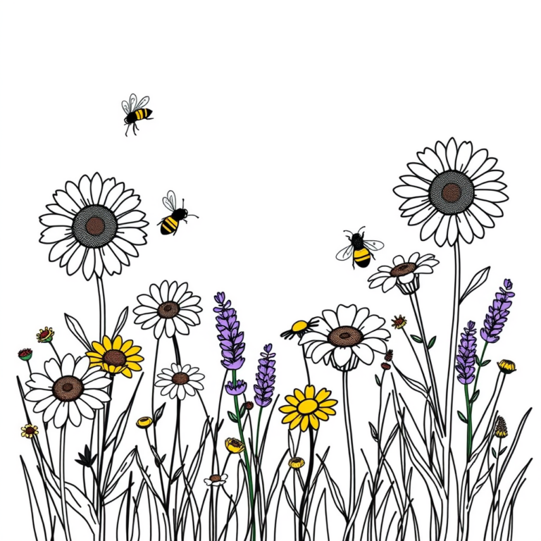 Zomerdag bij de bloemen