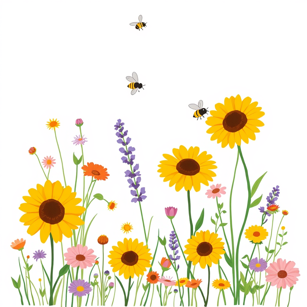 Bijen en Bloemen: Een Zomerse Feestvreugde