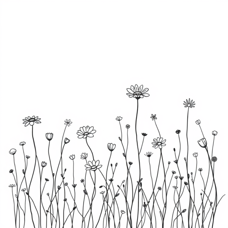 Ethereale bloemenlandschap