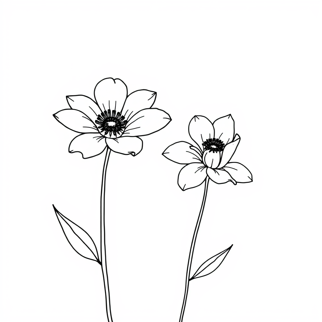 Twee Bloemen in de Bries