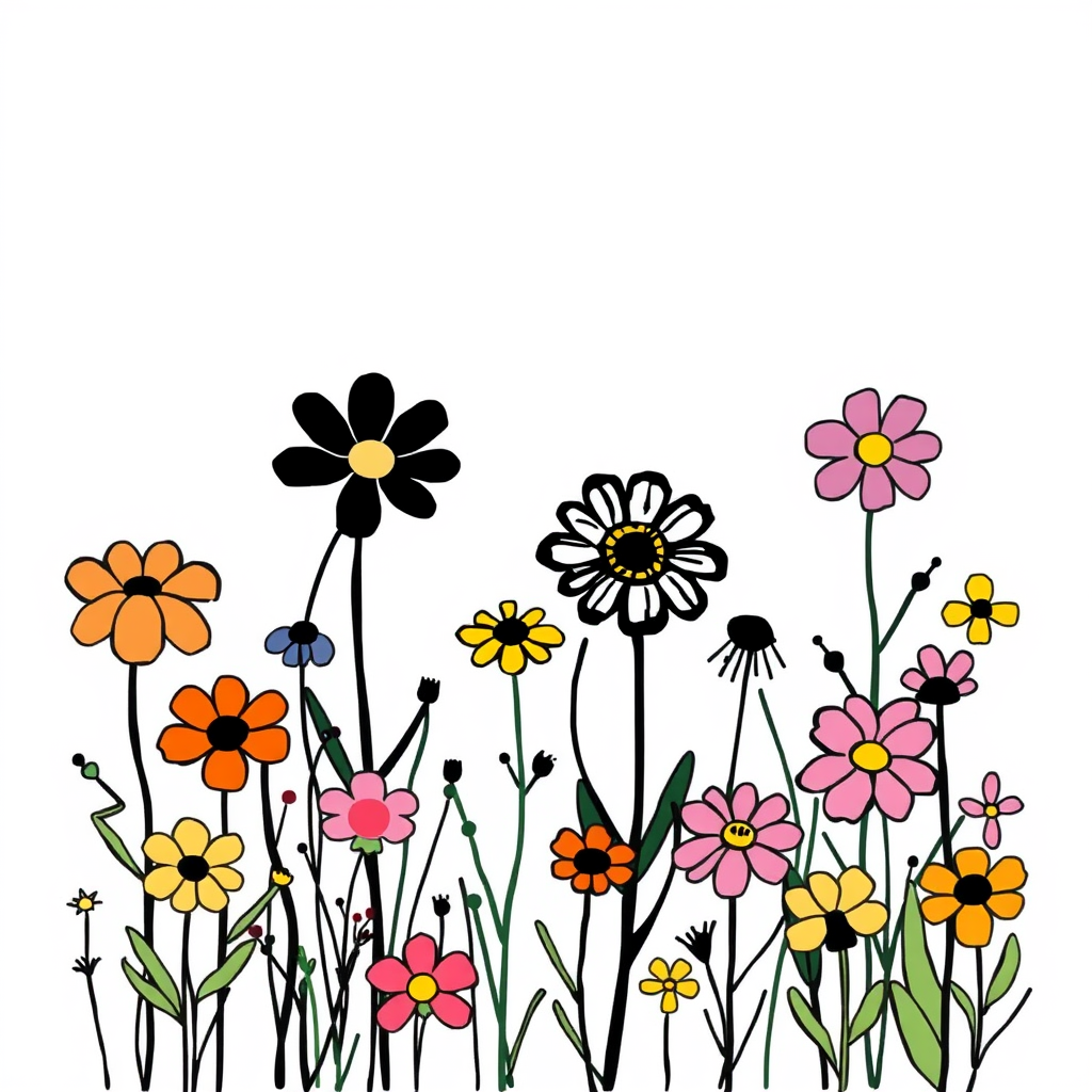 Een bloemengarden in de zomer