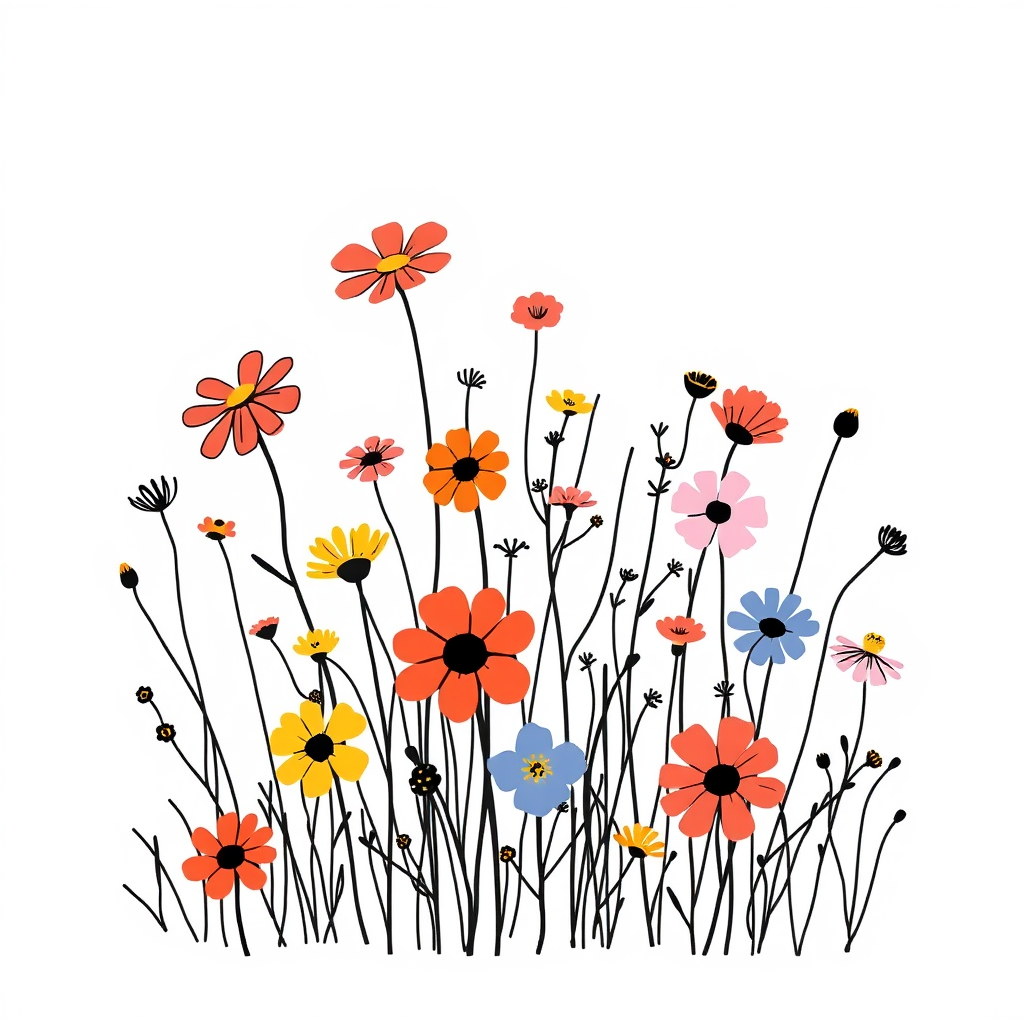 Een zomerse bloemenstruik