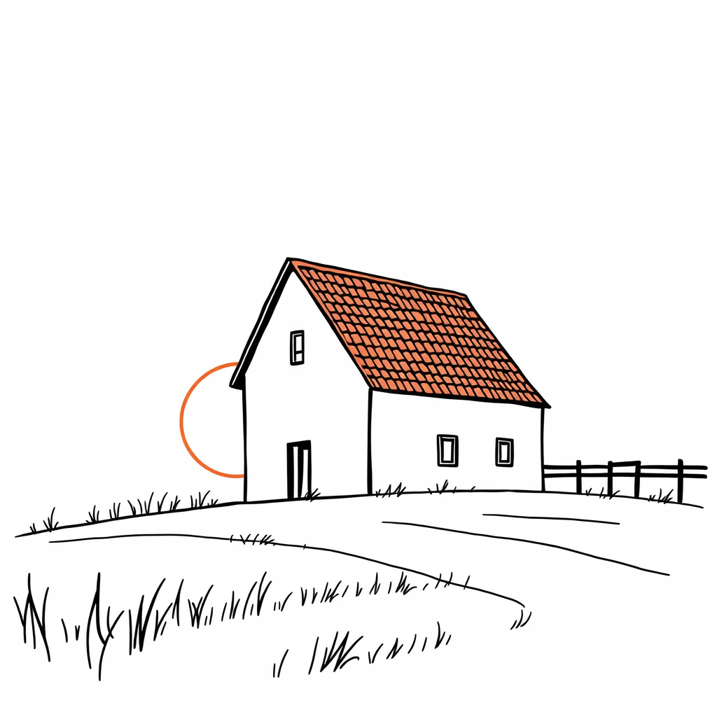 Zon over de boerderij