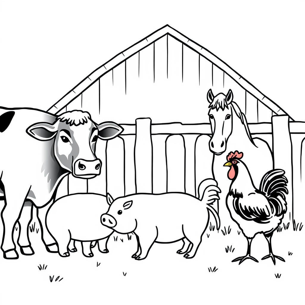Huisdieren op de boerderij
