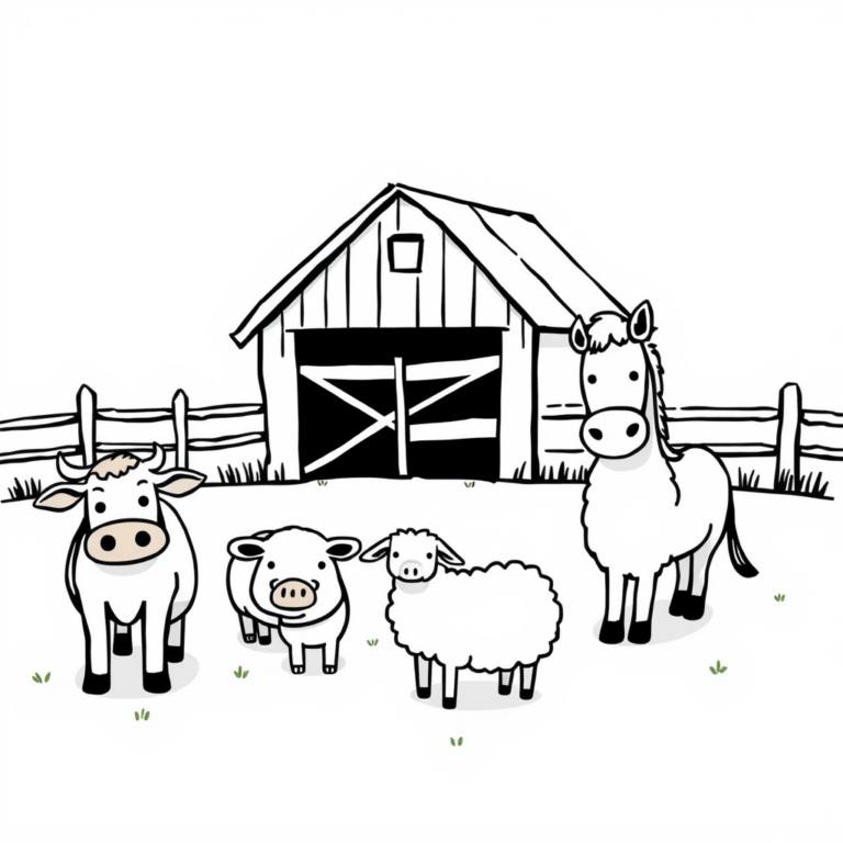 Dieren op het boerenerf