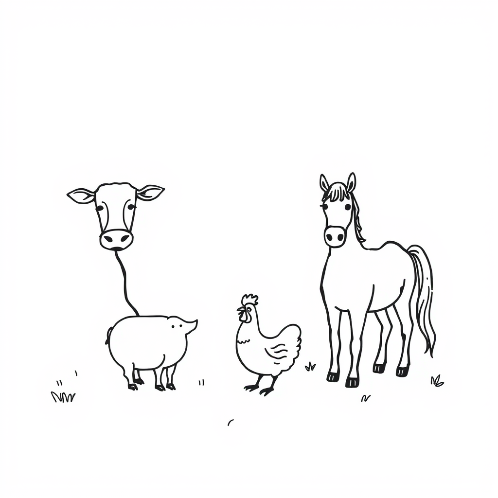 Huisdieren op de boerderij