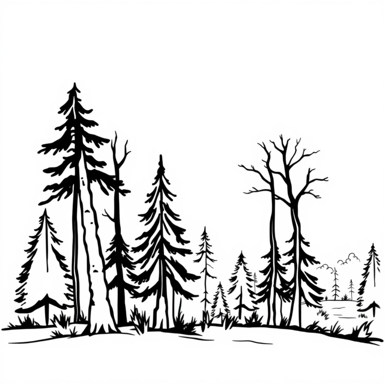 De bomen de oude boswachter