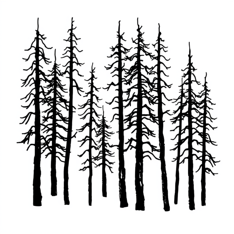 De magische bomen het dennenbos