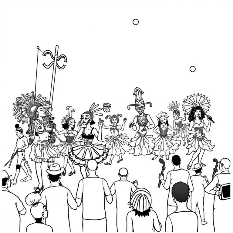 Muziek en praat in het carnaval