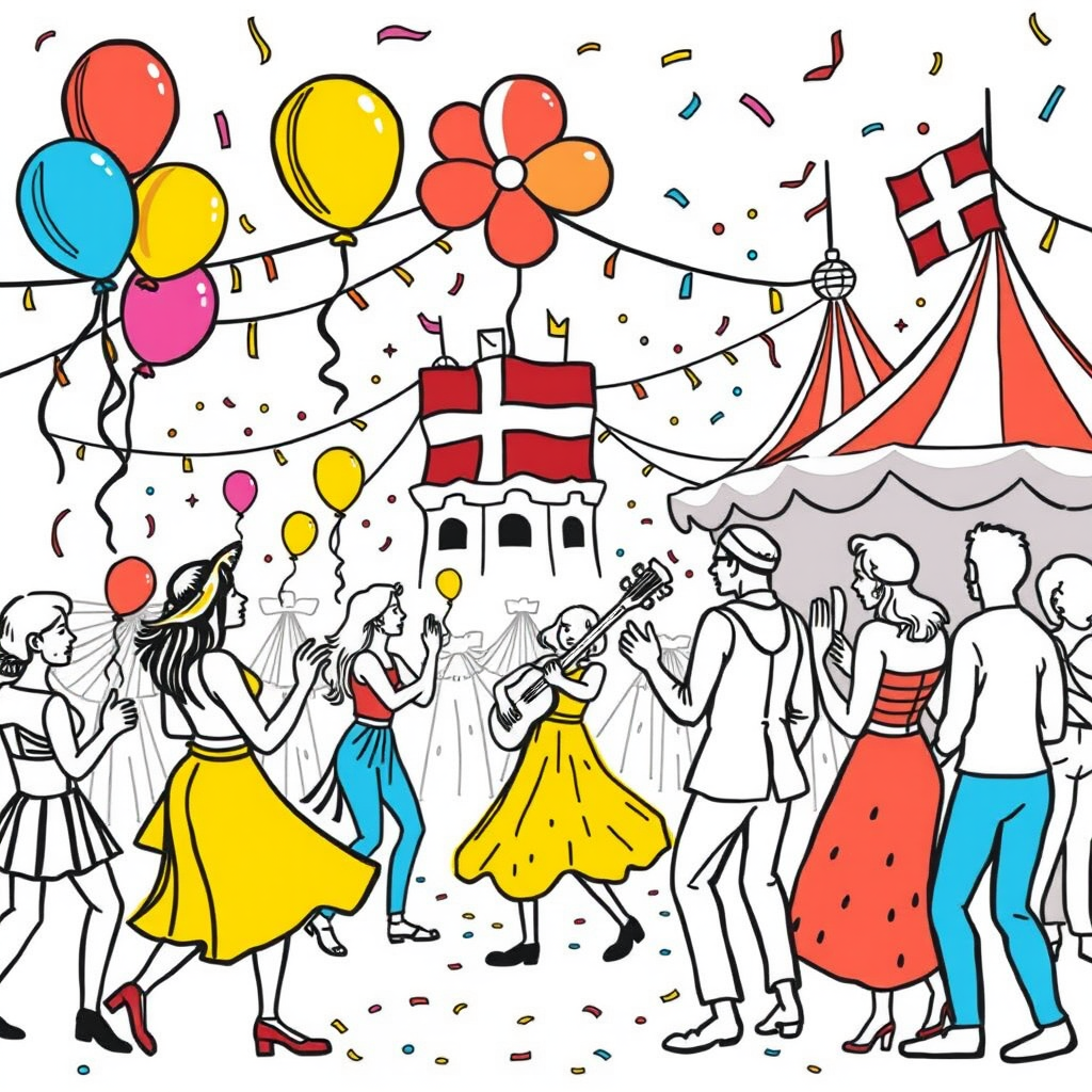 Vrolijk Carnaval in de Nederlandse Straat
