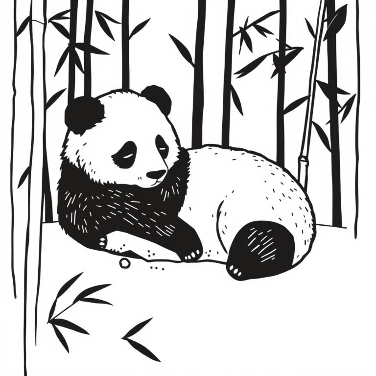 De slaperige panda