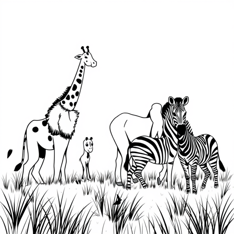 Wilde dieren in de savanne