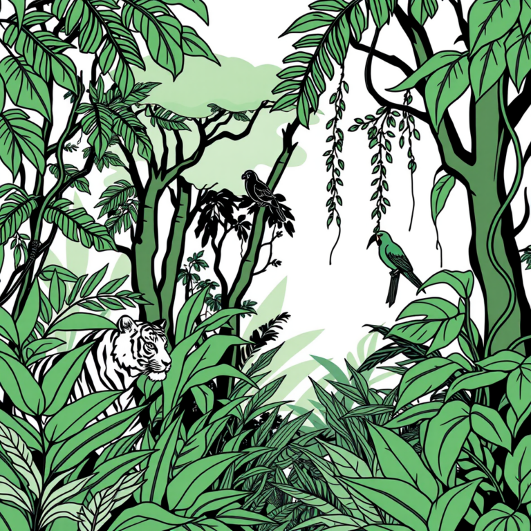 Dieren in de jungle: avontuur in groen