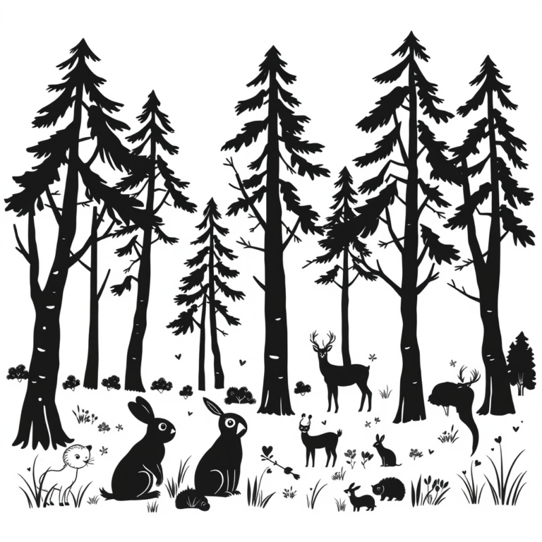 Dieren in het geheim bos