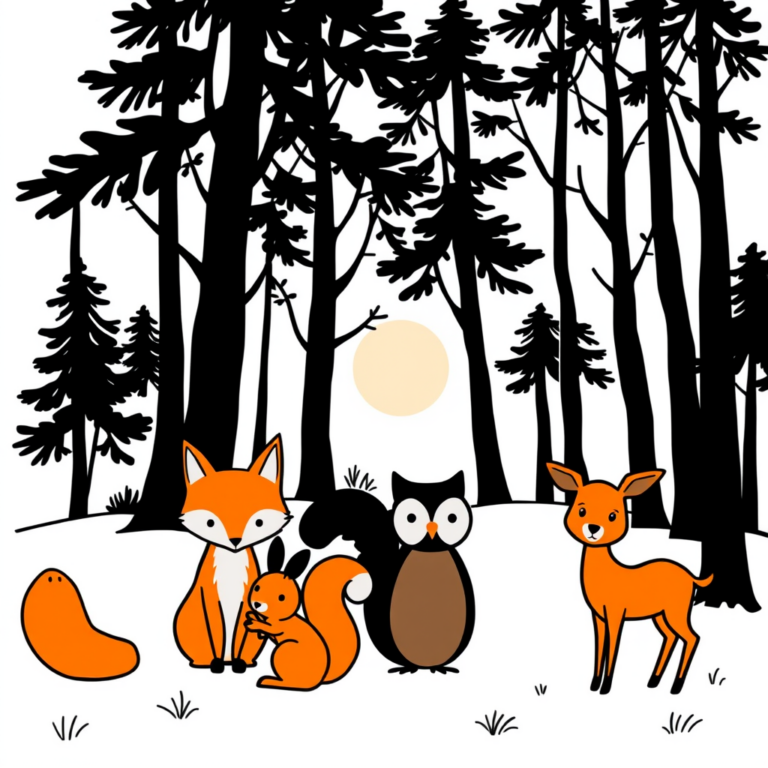 Dieren in het bos: kleurrijke avontuur