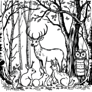 Dieren in het Bos: Een Wonderrijk van Kleuren
