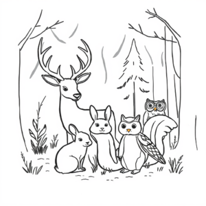 Dieren in het Bos: Een Simpele Harmonie