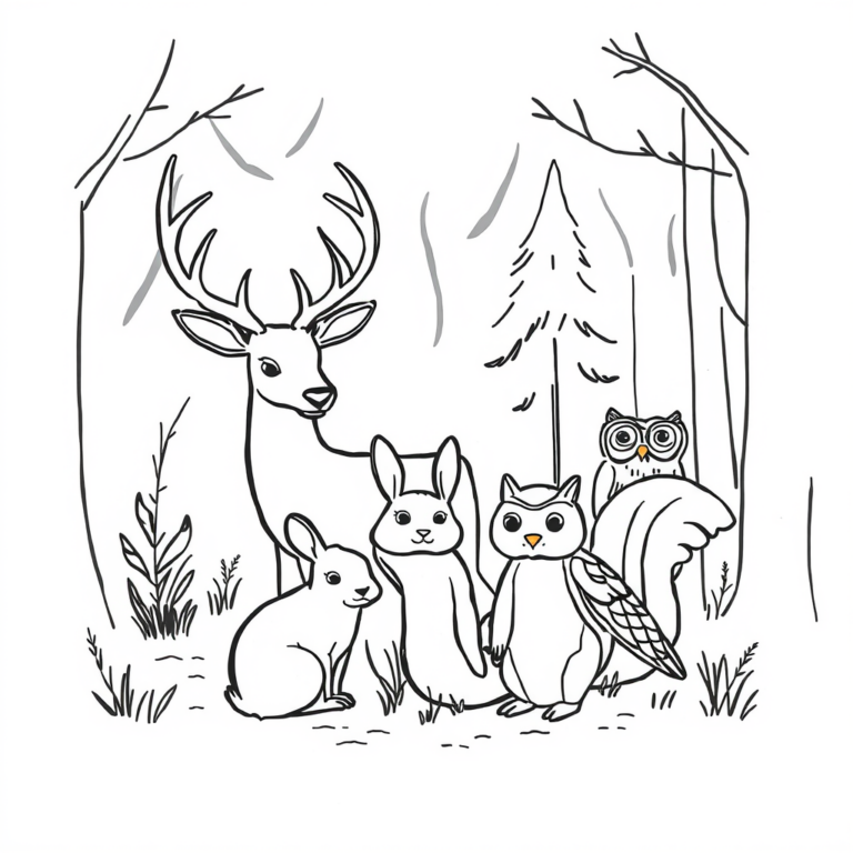 Dieren in het bos: simpele harmonie