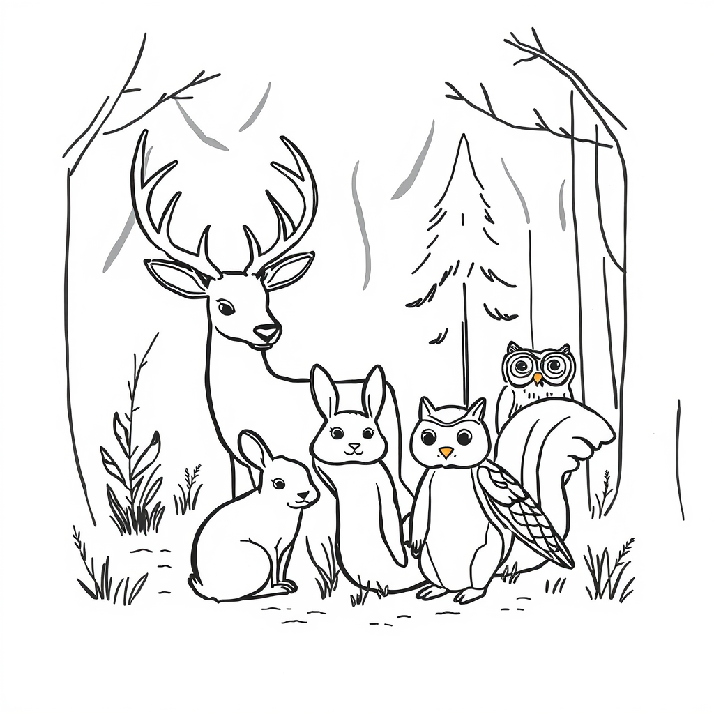 Dieren in het Bos: Een Simpele Harmonie