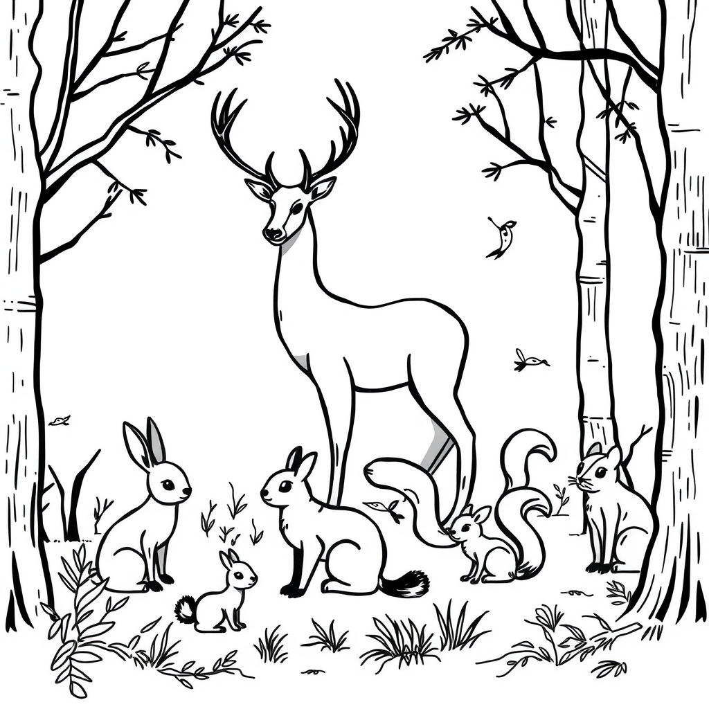 Dieren in het Bos: Een Kleurrijke Avontuur