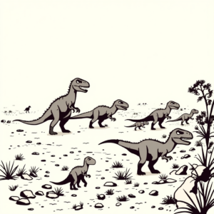 Dino’s in een Primitieve Wereld