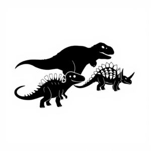 Grote Dinosaures in een Verlaten Landschap