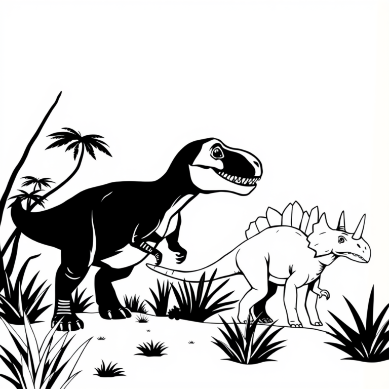 De grote dinosaurussen het oude continent