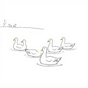 Eenden in de winter