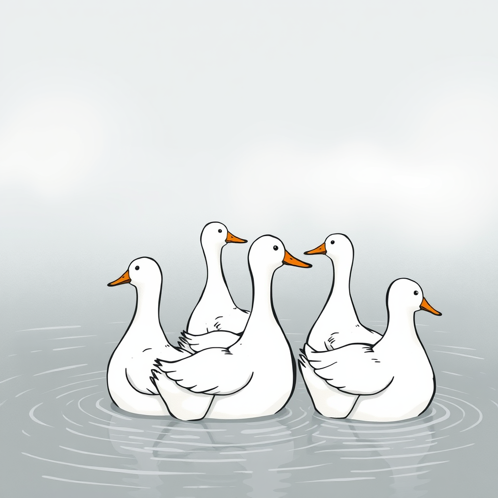 Eenden in de Vroege Morgen