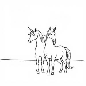 Mystieke Eenoorns in een Lichte Lanscape