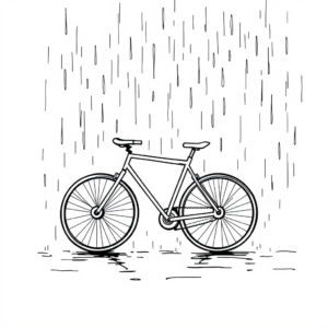 Wielenspel in de regen