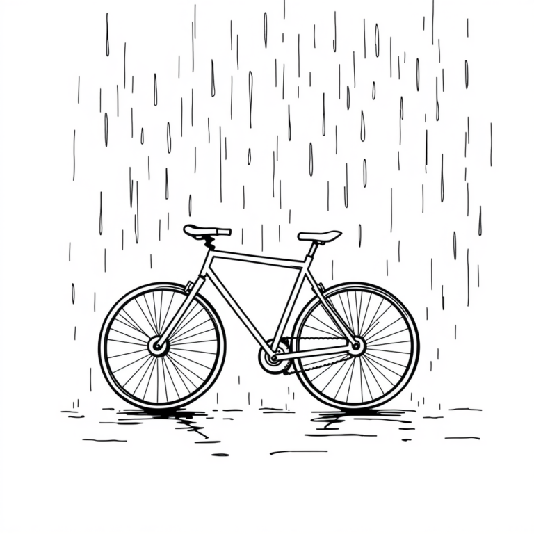 Wielenspel in de regen