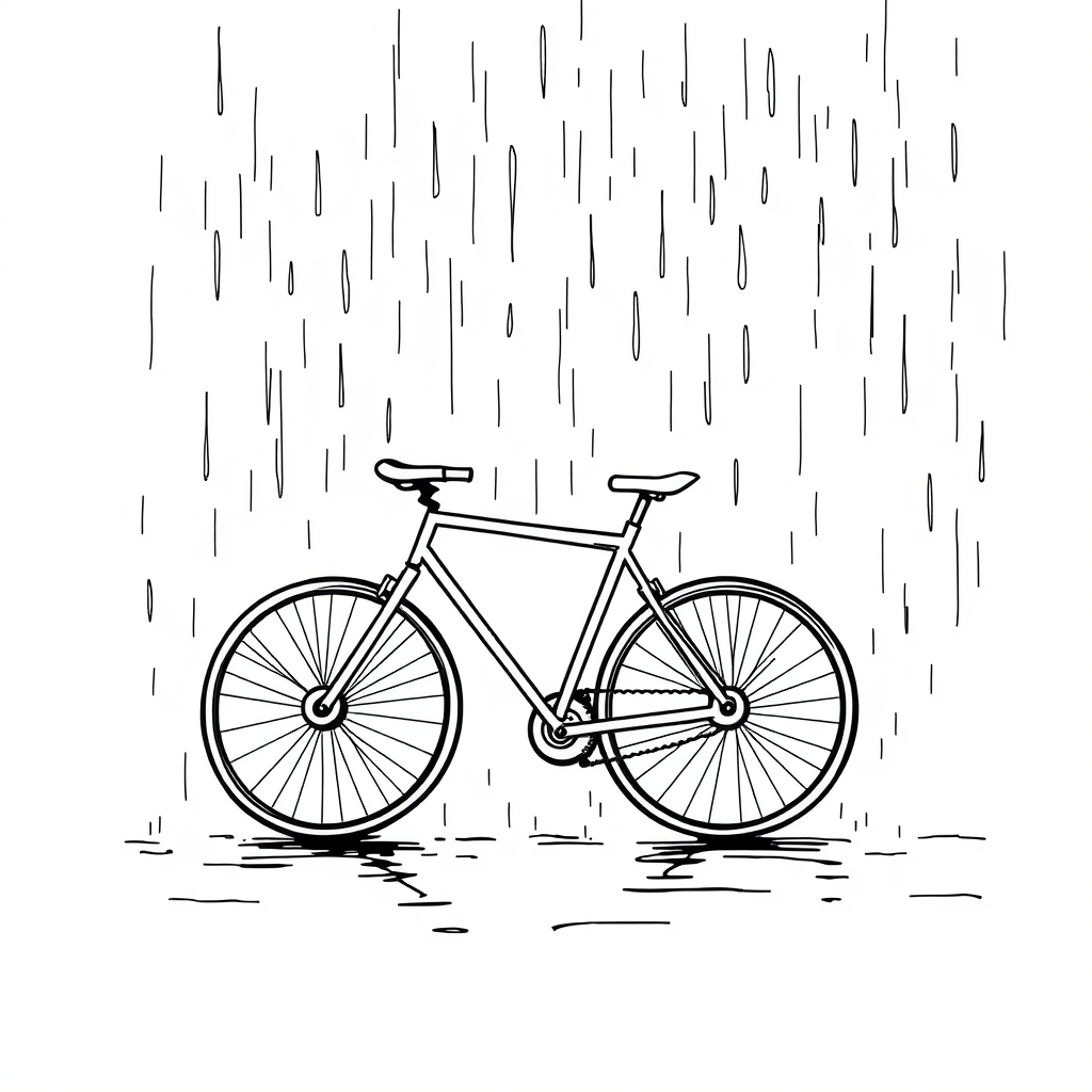 Wielenspel in de regen