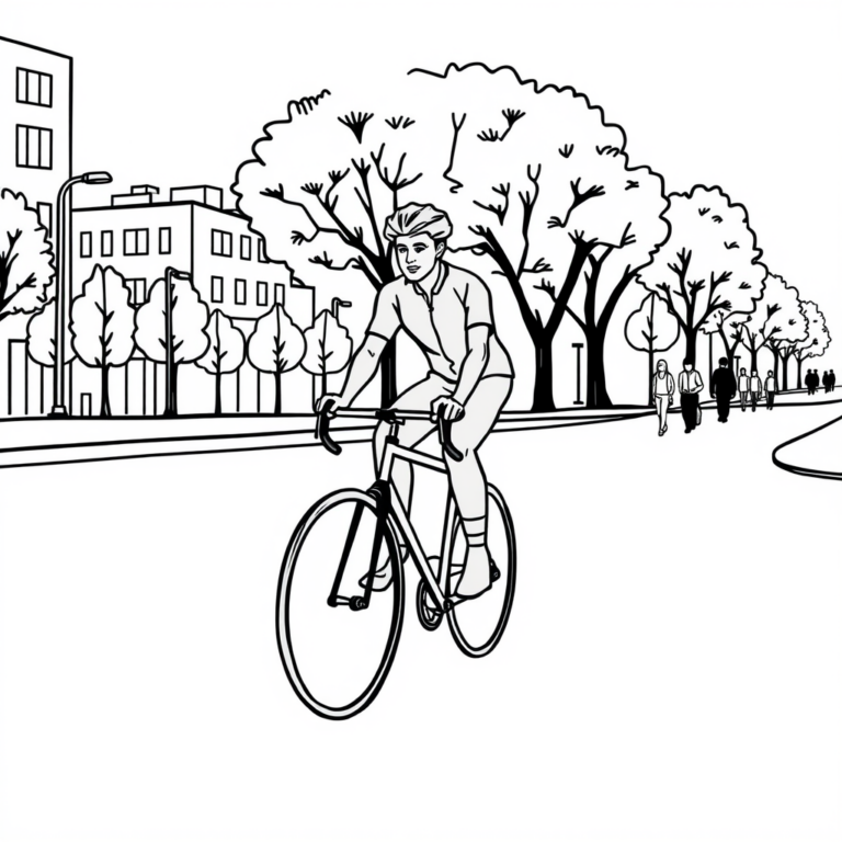 De fietser in de stad