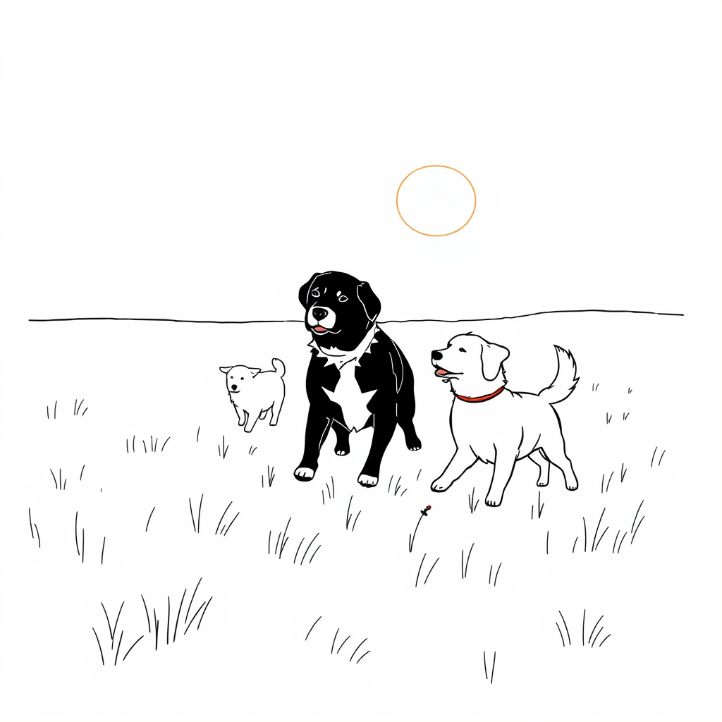 Honden in de Zon