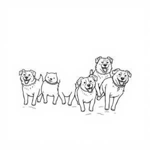 Honden in de Sneeuw