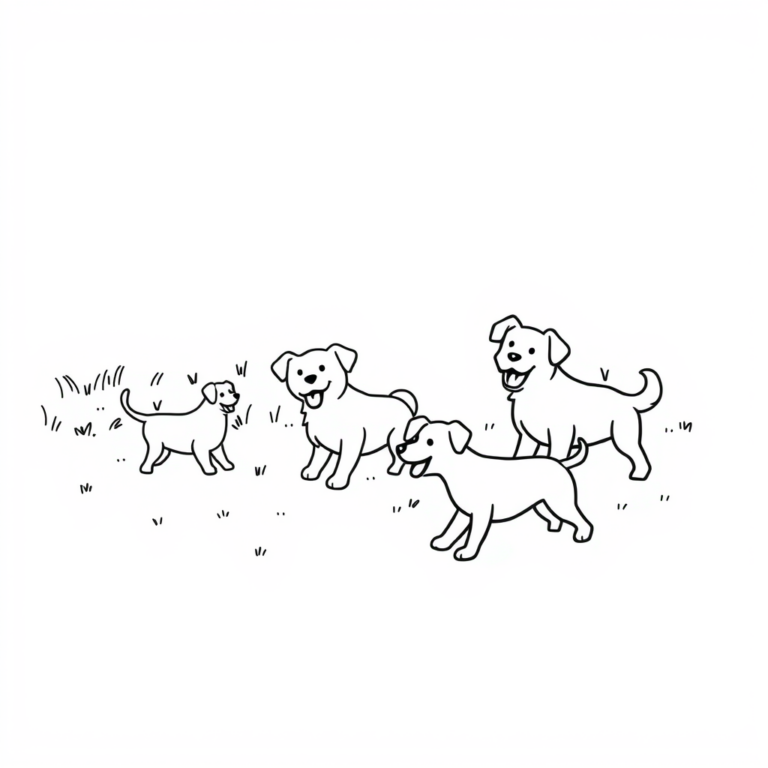 Honden in de tuin
