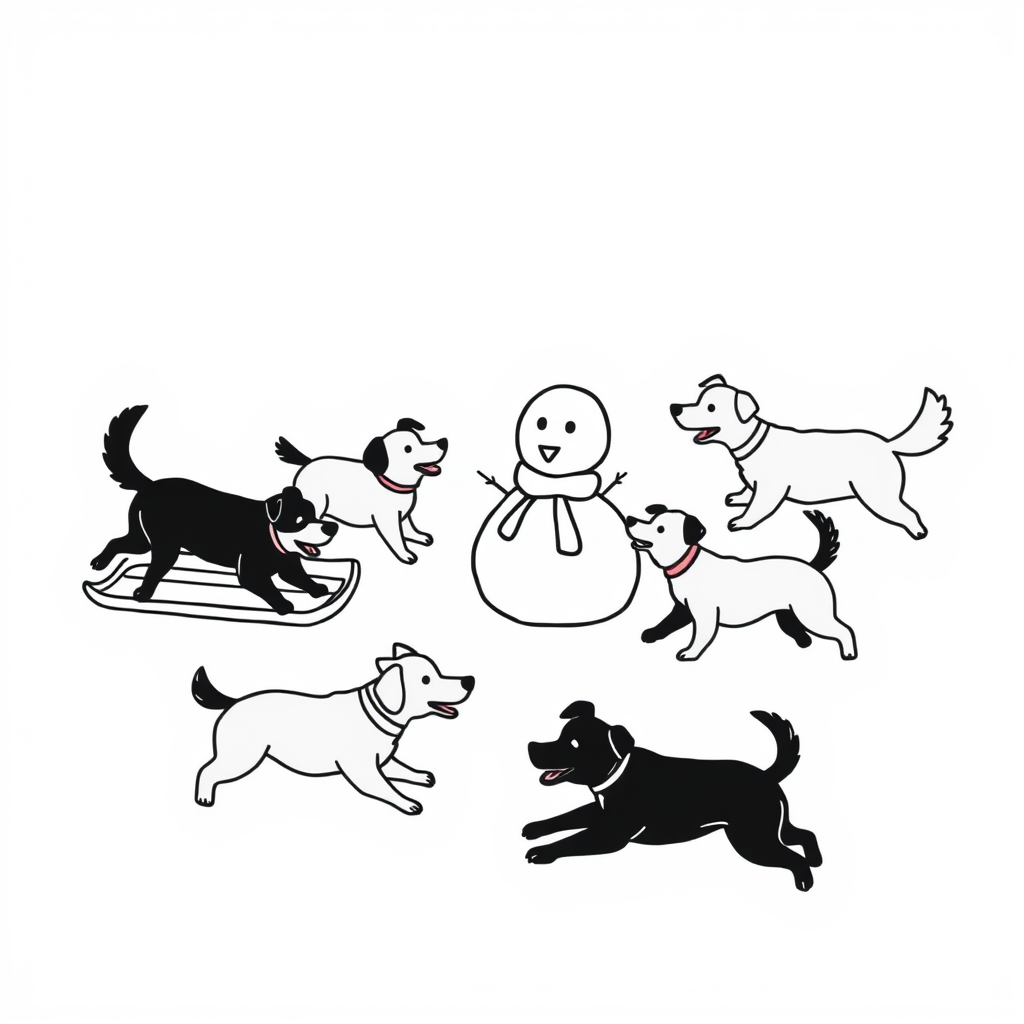 Honden in de winter