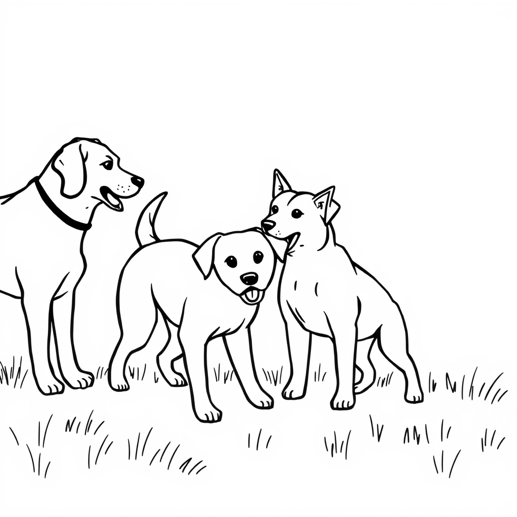 Honden in de Zon