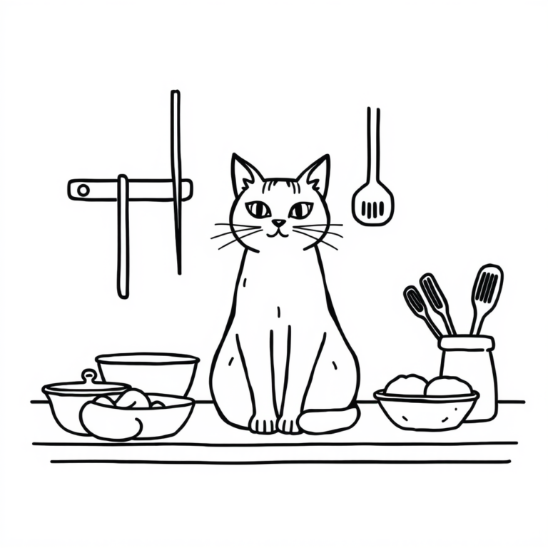 Katten in de keuken