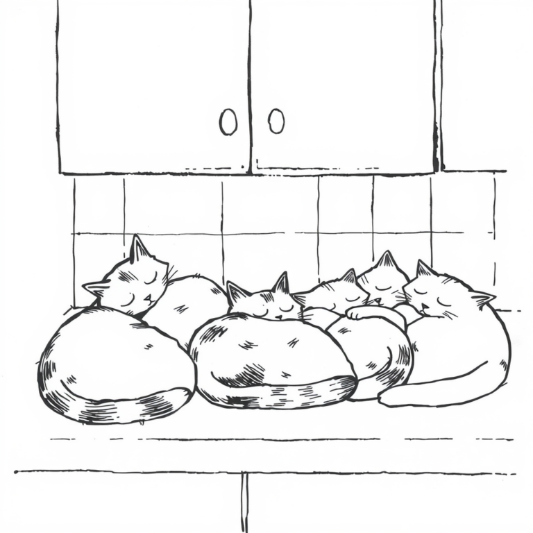 De slaperige katten de keuken