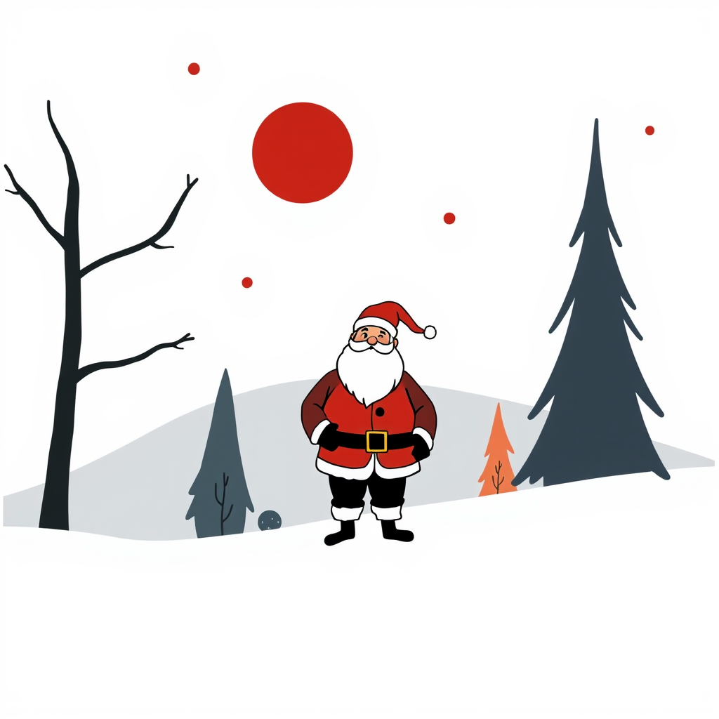 Mooie Kerstman in de Sneeuw