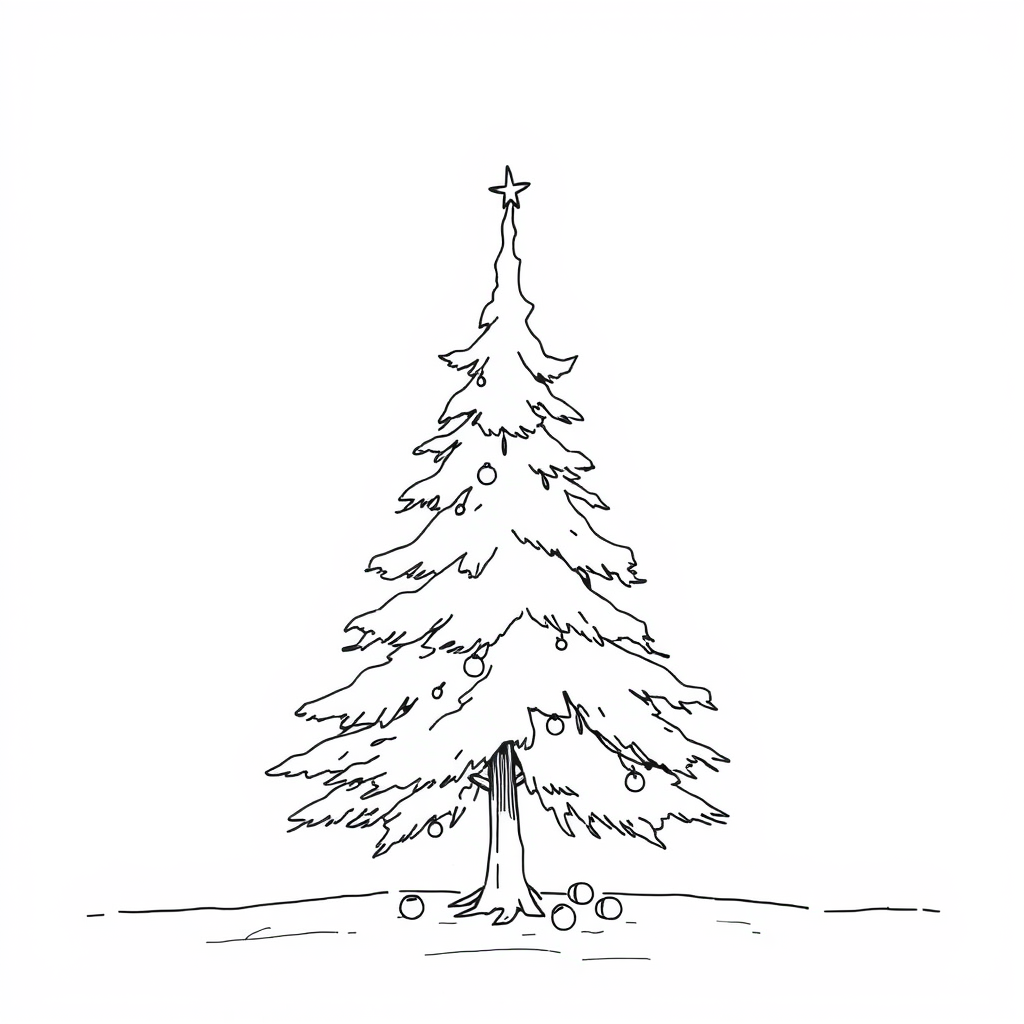 Helder Winterlandschap bij de Kerstboom