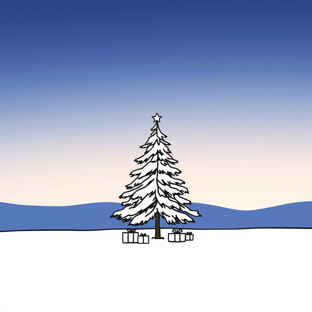 Winternacht met Sneeuw