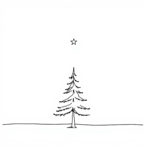 Wintersprookje: Een Kerstboom onder de Sterren