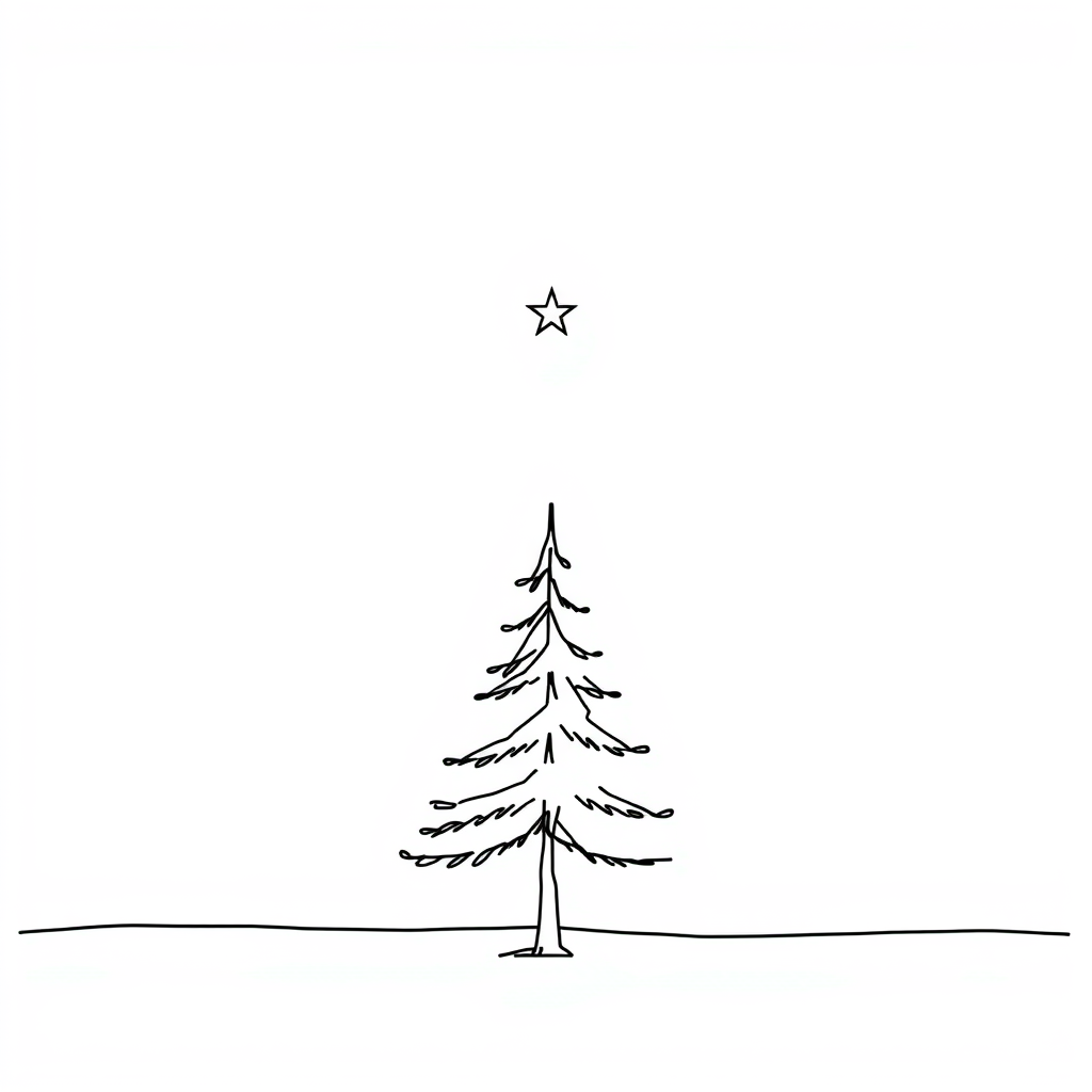 Wintersprookje: Een Kerstboom onder de Sterren